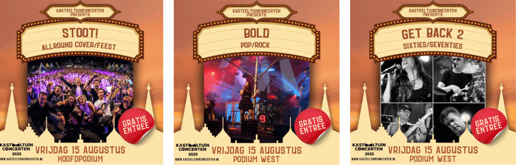 Programma Kasteeltuinconcerten Helmond 2025